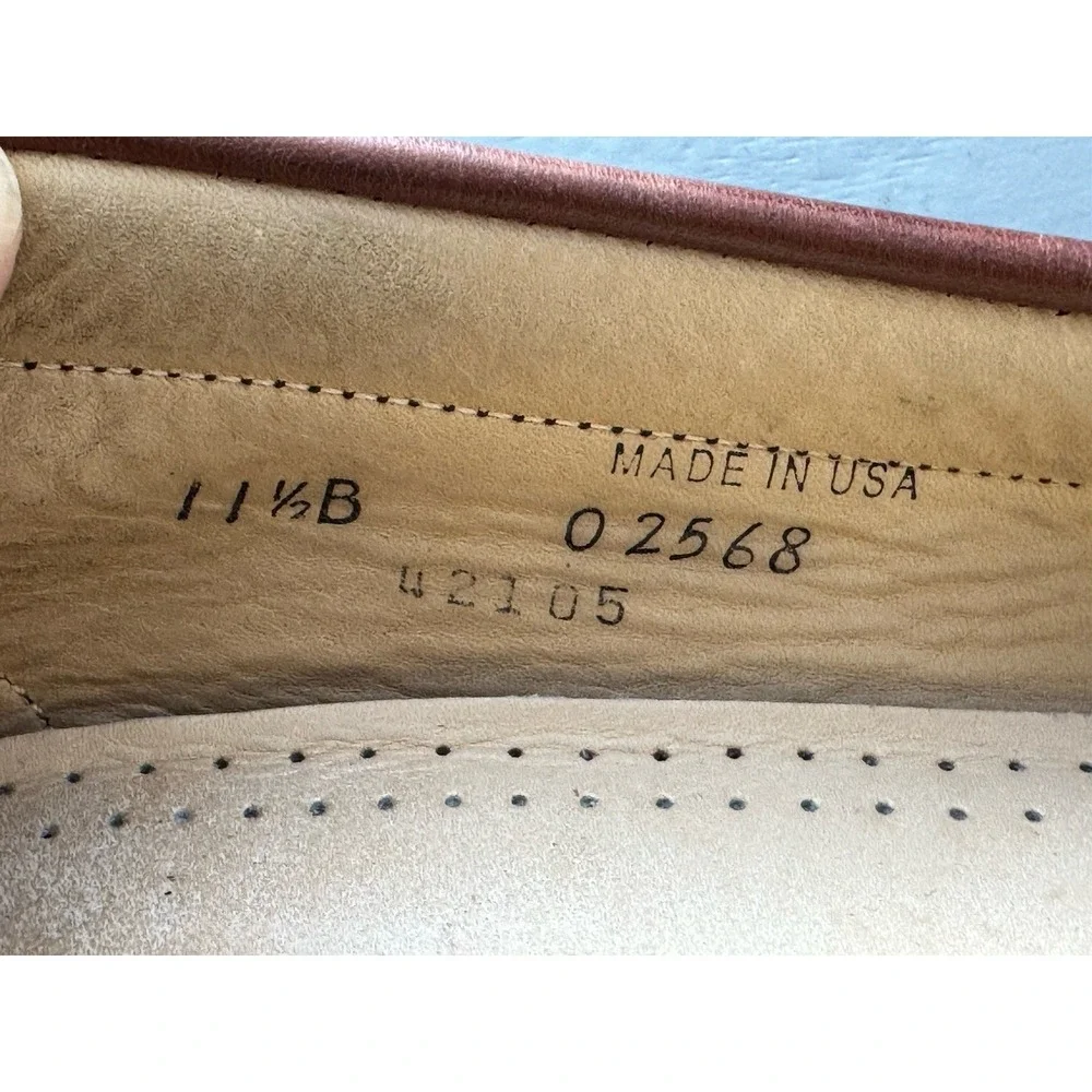Allen Edmonds Tassel Loafers Carthage Size 11.5B Mens Brown Leather‎ USA